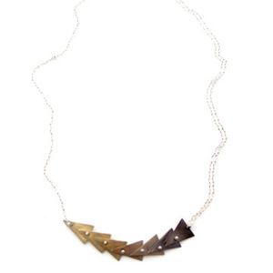 Ombre Brass Triangle Choker Necklace NEW Dahlia Jewelry